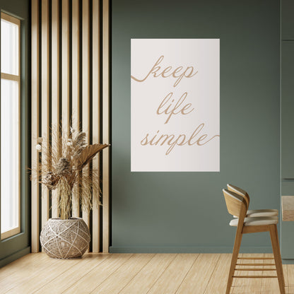 MANTRA MINIMALISTA Poster verticale staccabile e attaccabile