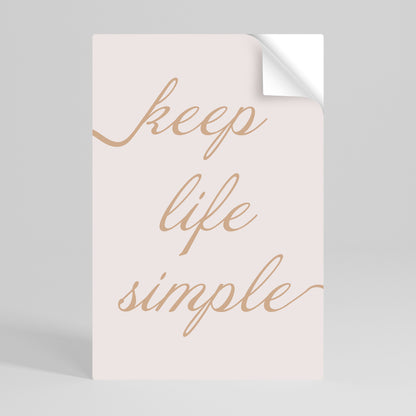 MANTRA MINIMALISTA Poster verticale staccabile e attaccabile