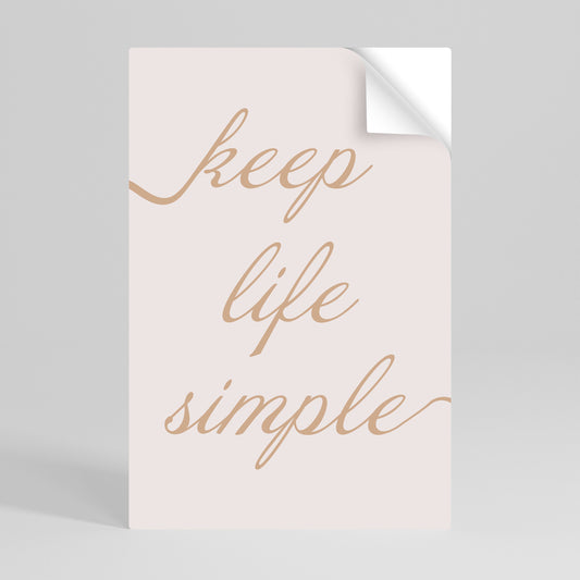 MANTRA MINIMALISTA Poster verticale staccabile e attaccabile
