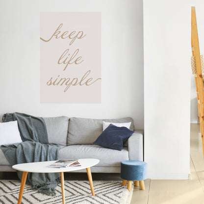 MANTRA MINIMALISTA Poster verticale staccabile e attaccabile