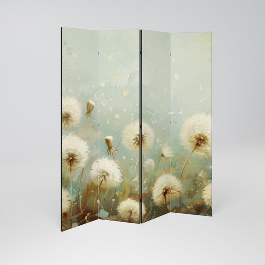 DREAMY MEADOW - Divisorio decorativo per ambienti a 4 pannelli
