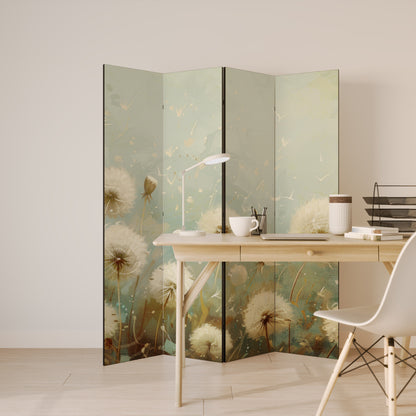 DREAMY MEADOW - Divisorio decorativo per ambienti a 4 pannelli