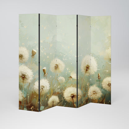 DREAMY MEADOW - Divisorio decorativo per ambienti a 5 pannelli