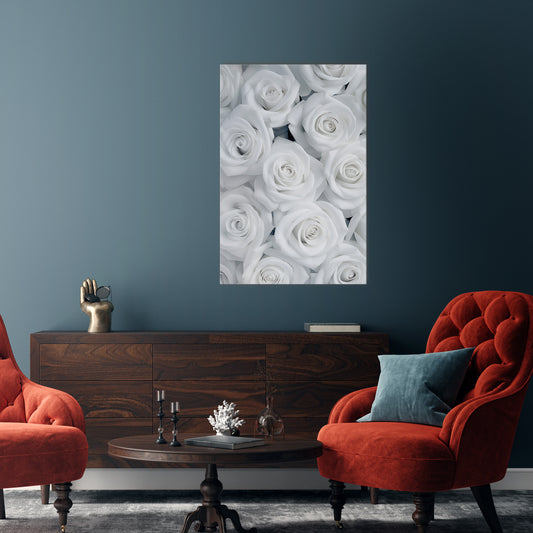 ELEGANCE IN WHITE Vertical Canvas Print