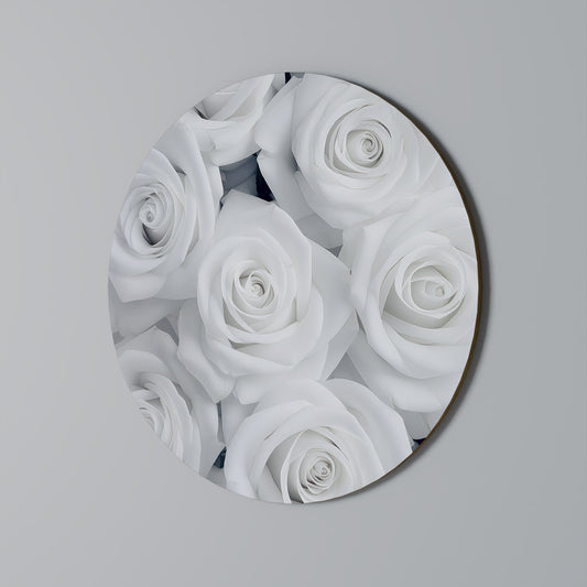 ELEGANZA IN BIANCO Arte murale rotonda