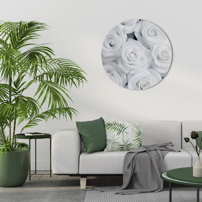 ELEGANZA IN BIANCO Arte murale rotonda