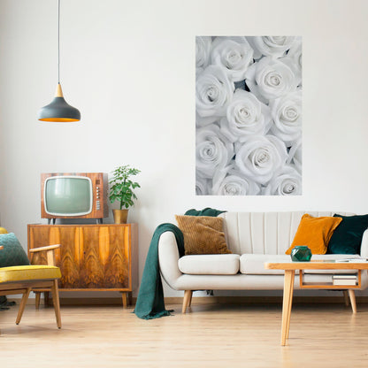 ELEGANZA IN BIANCO Poster verticale staccabile e attaccabile