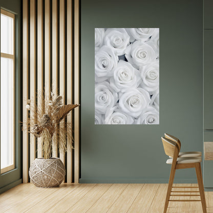 ELEGANZA IN BIANCO Poster verticale staccabile e attaccabile