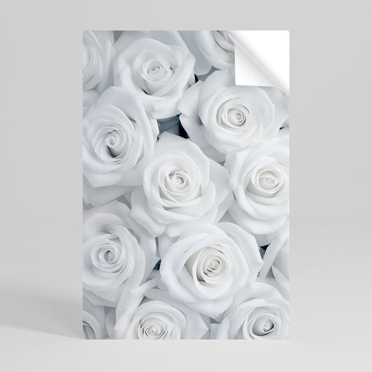 ELEGANZA IN BIANCO Poster verticale staccabile e attaccabile