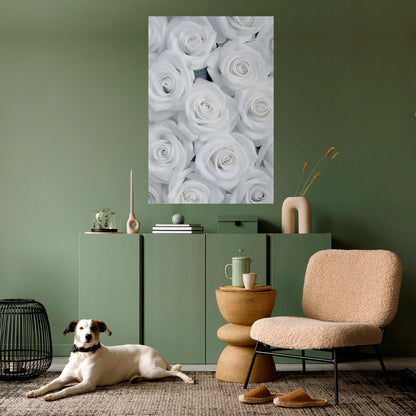 ELEGANZA IN BIANCO Poster verticale staccabile e attaccabile