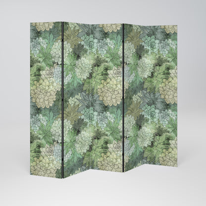 SUCCULENT CLUSTER Divisorio decorativo per ambienti a 5 pannelli