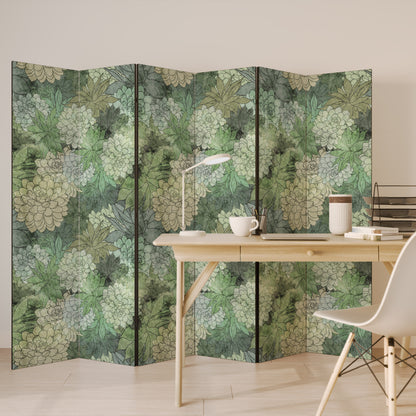 SUCCULENT CLUSTER Divisorio decorativo per ambienti a 6 pannelli
