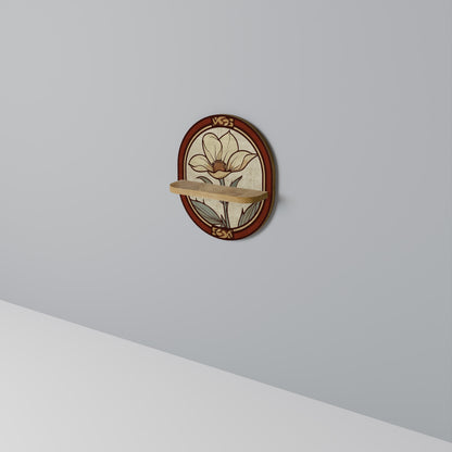 Scaffale ovale FLORA TIMELESS Art in effetto rovere