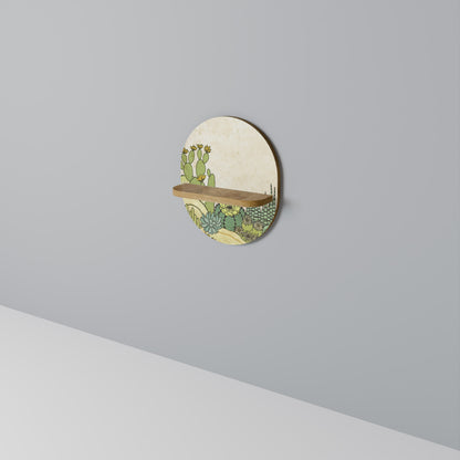 SUCCULENTS KALEIDOSCOPE Mensola ovale in effetto rovere