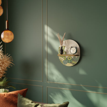 SUCCULENTS KALEIDOSCOPE Mensola ovale in effetto rovere