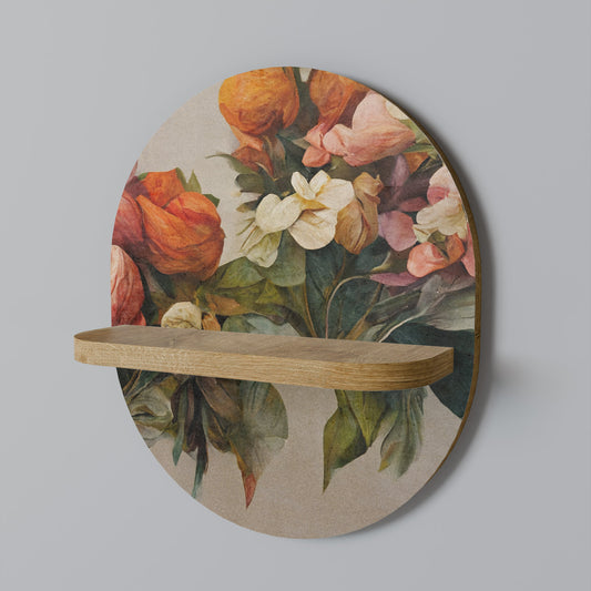 STYLISH BEAUTY Mensola ovale per opere d'arte in effetto rovere
