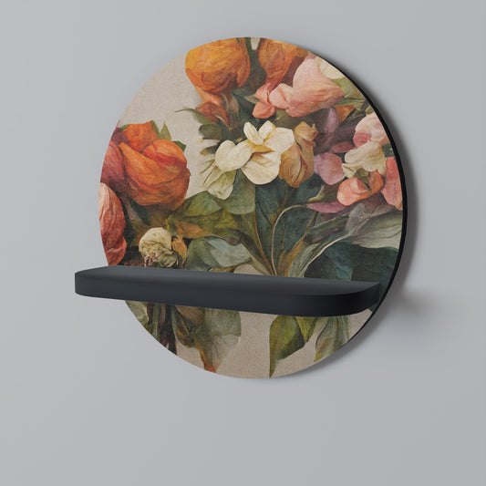 STYLISH BEAUTY Mensola rotonda per arte in finitura nera