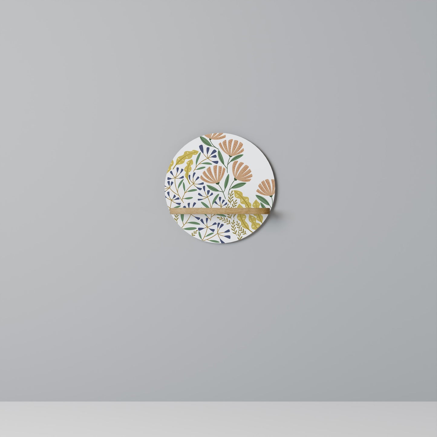 HELLO SPRING Mensola rotonda per arte in effetto rovere