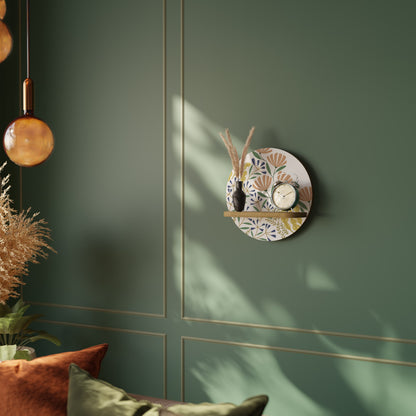 HELLO SPRING Mensola rotonda per arte in effetto rovere