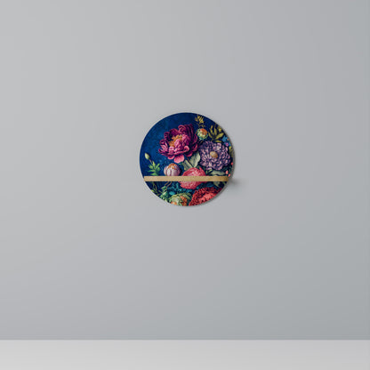 BLOOMING ELEGANCE Mensola rotonda per opere d'arte in effetto rovere