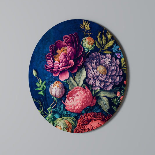ELEGANZA IN FIORE - Decorazione murale rotonda