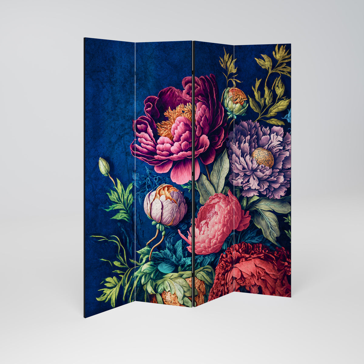 BLOOMING ELEGANCE Paravento Decorativo a 4 Pannelli