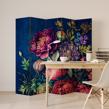 BLOOMING ELEGANCE Divisorio decorativo per ambienti a 5 pannelli