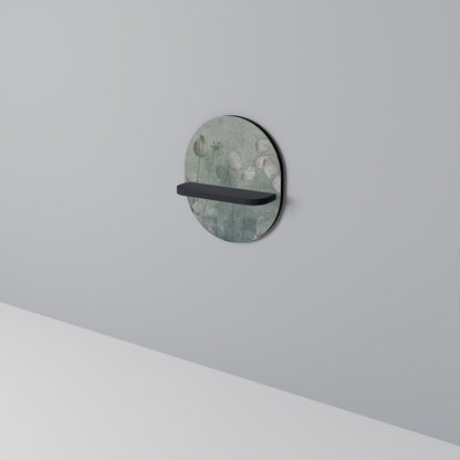 NIGHT LADY Oval Art Shelf In Black Finish