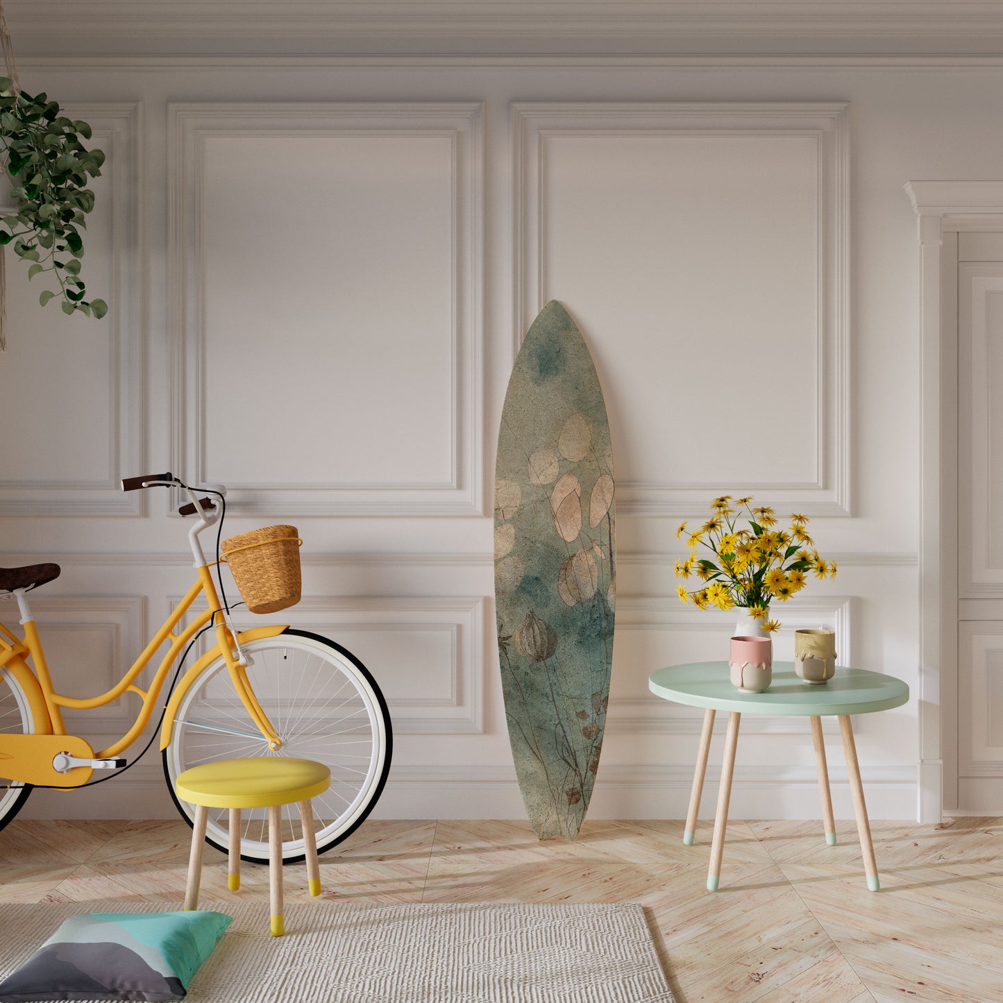 NIGHT LADY Decorative Plywood Surfboard