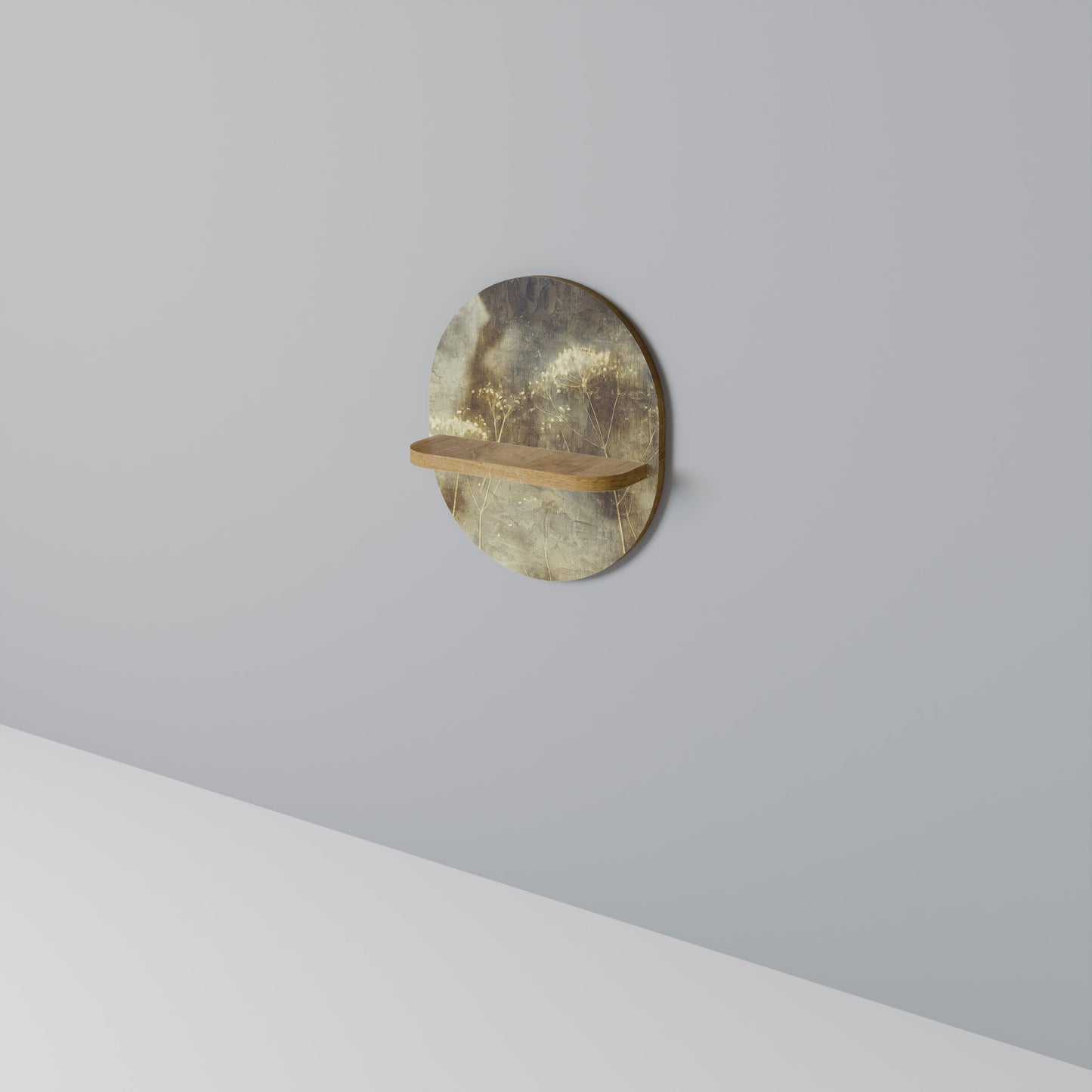 Mensola ovale GENTLE POWER in effetto rovere