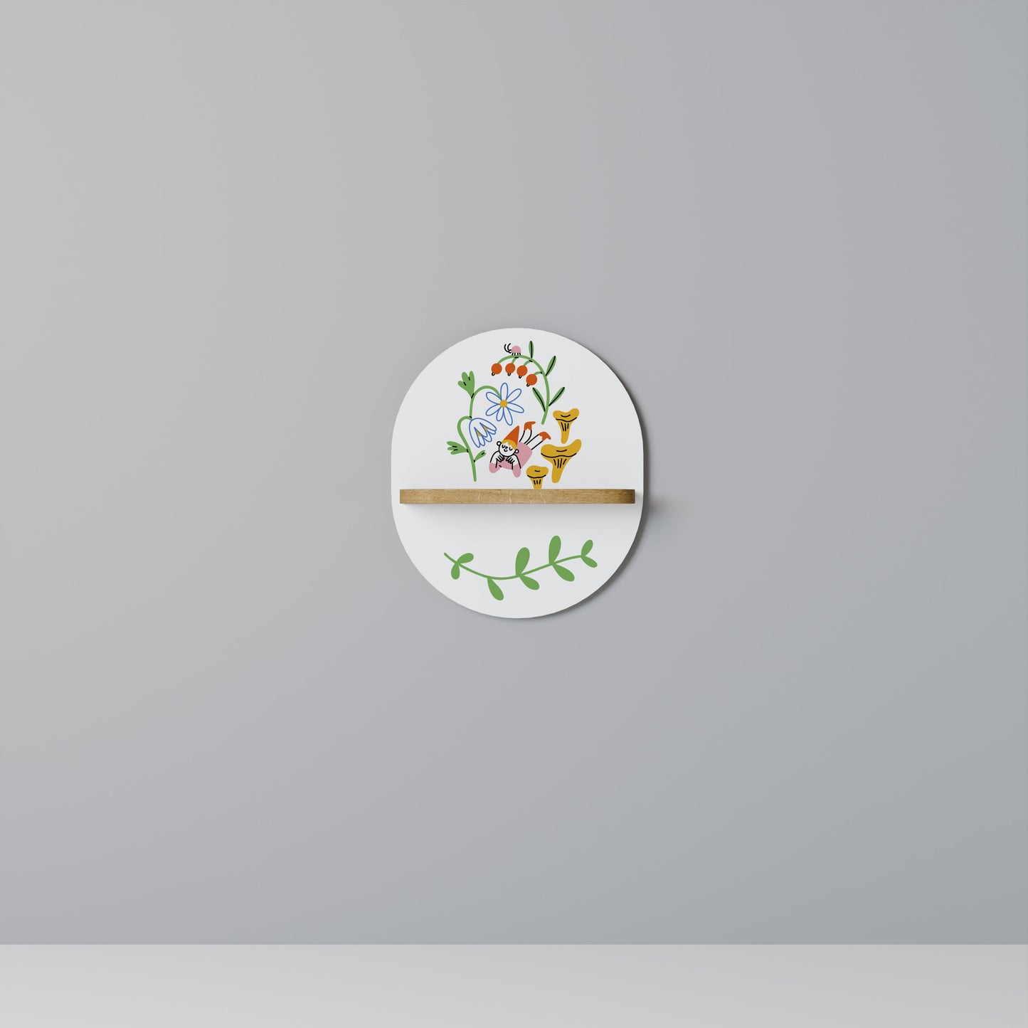Mensola ovale GARDEN LIFE in effetto rovere