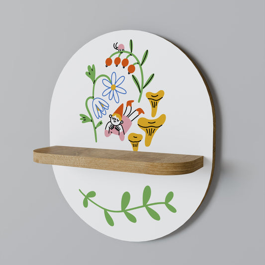 Mensola ovale GARDEN LIFE in effetto rovere