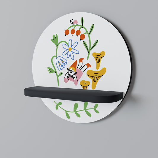 Mensola rotonda GARDEN LIFE con finitura nera