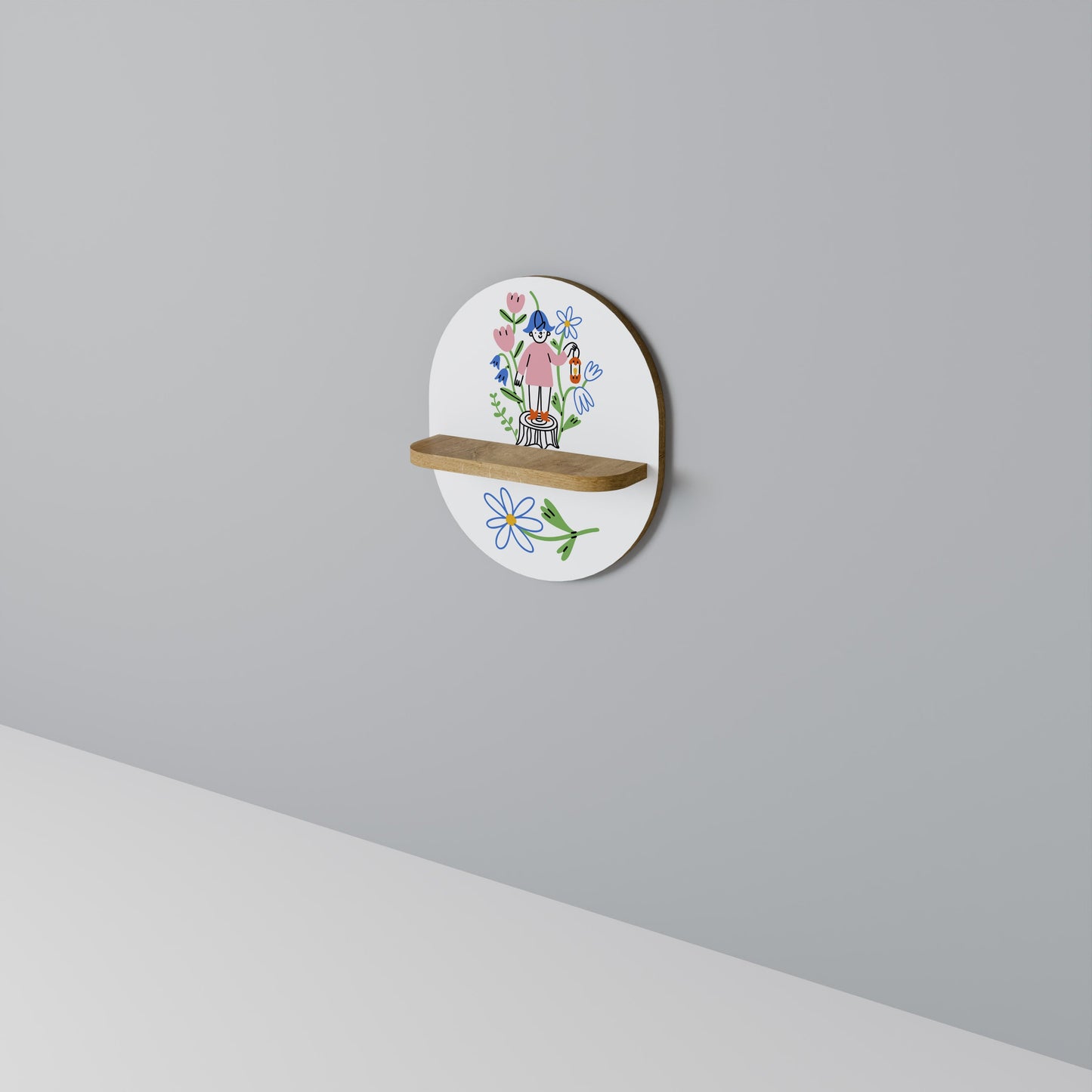 Mensola ovale GARDEN GUARDIAN in effetto rovere