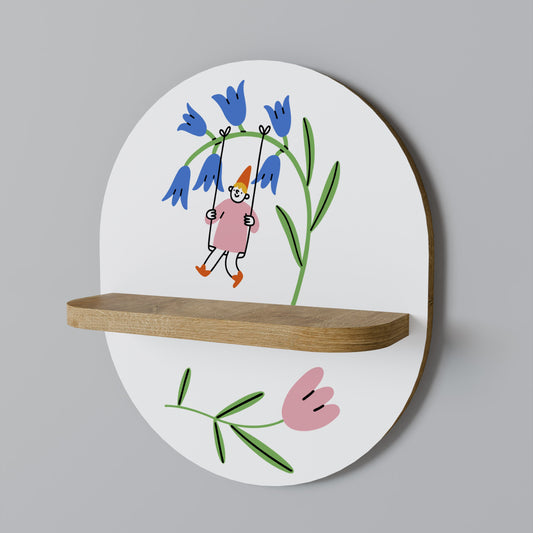 Mensola ovale GARDEN JOY in effetto rovere