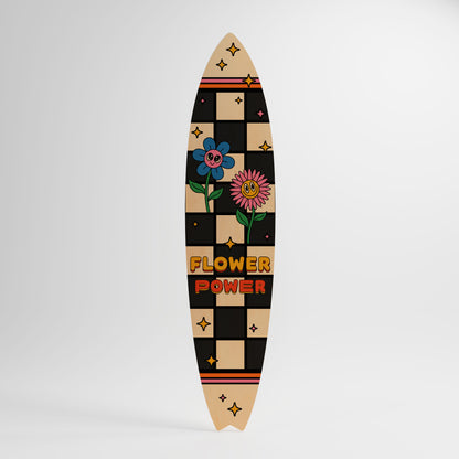 FLOWER POWER Decorative Plywood Surfboard