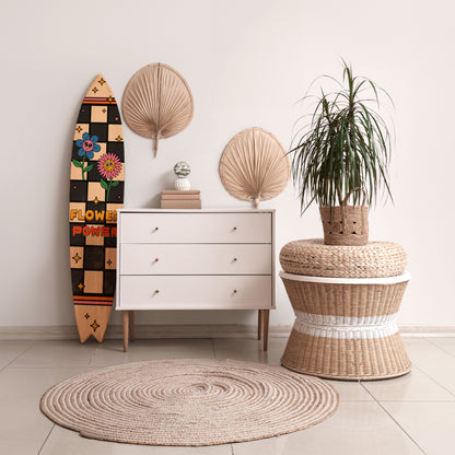 FLOWER POWER Decorative Plywood Surfboard