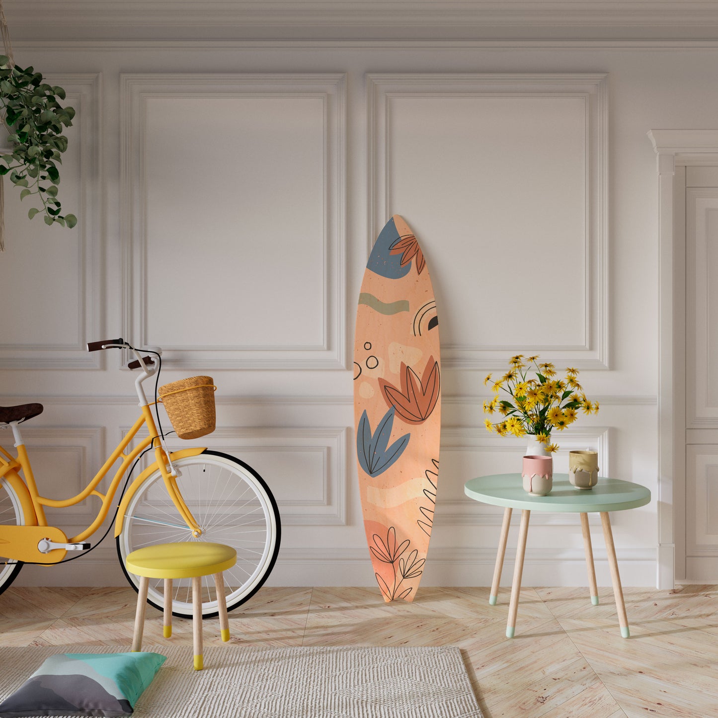 PASTEL DESTINY Decorative Plywood Surfboard