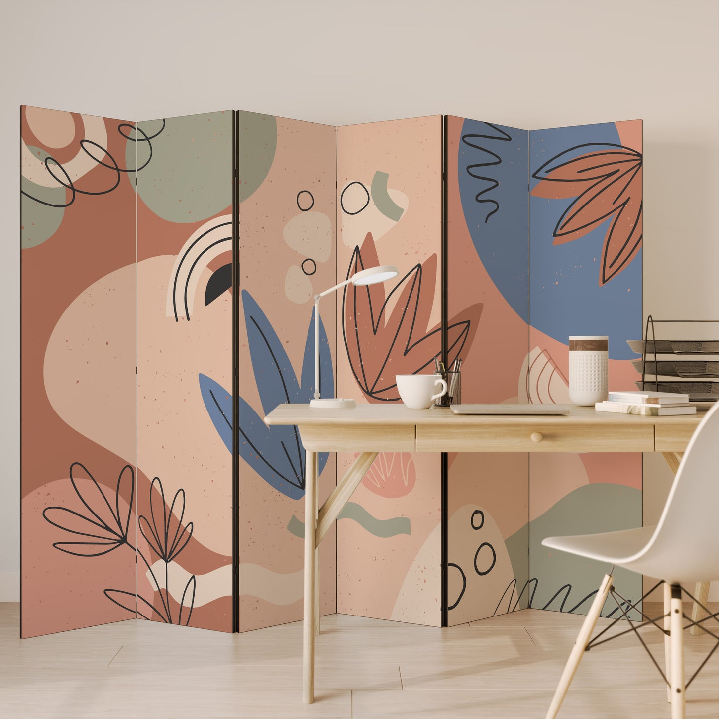 PASTEL DESTINY Divisorio decorativo per ambienti a 6 pannelli