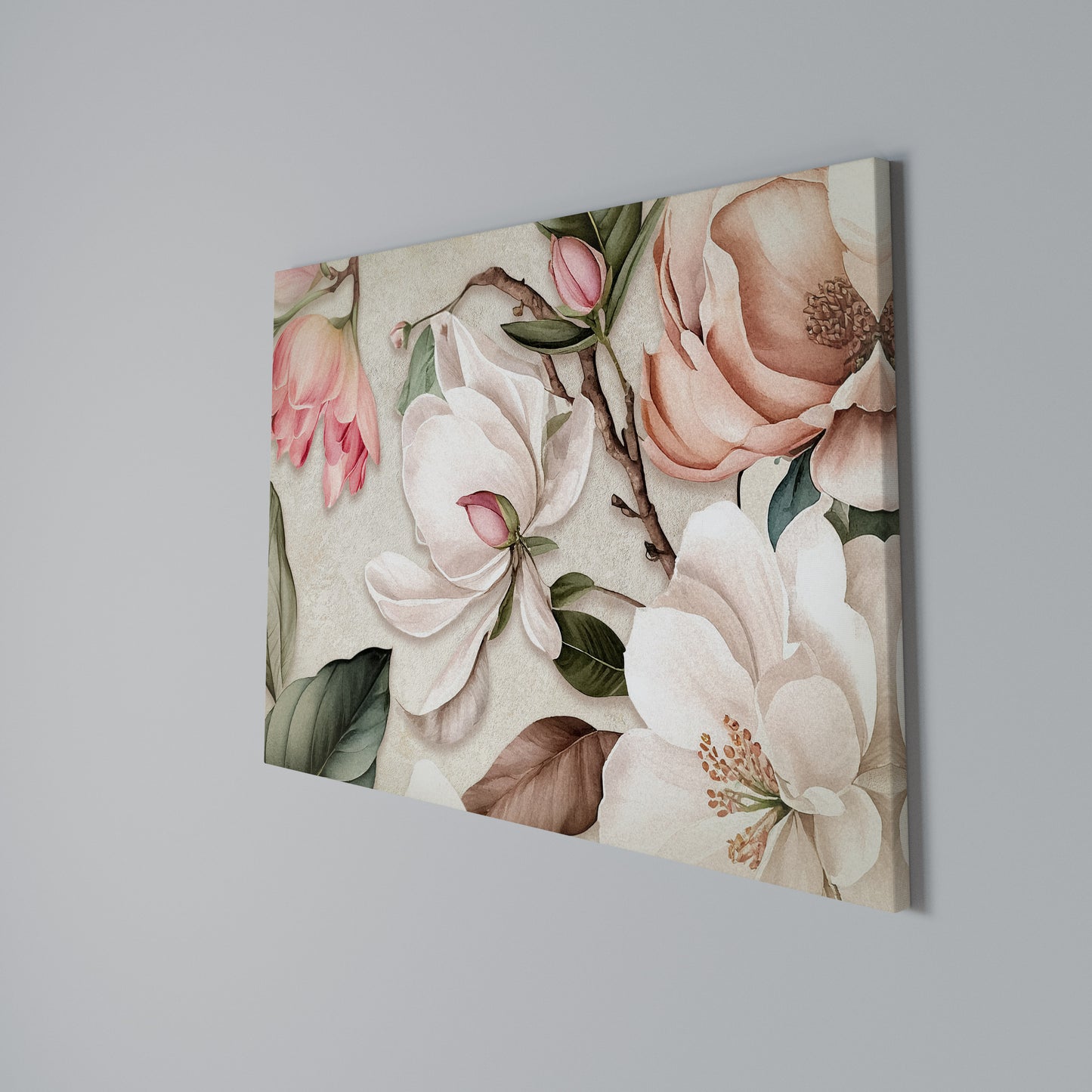 FLORAL GRACE Stampa su tela orizzontale