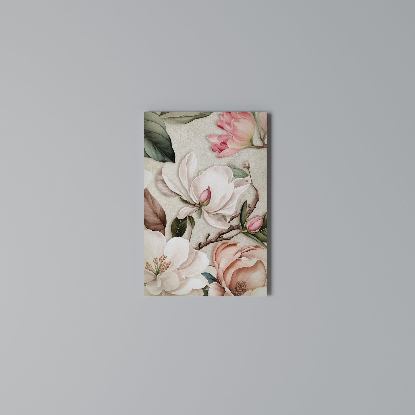 FLORAL GRACE Stampa su Tela Verticale