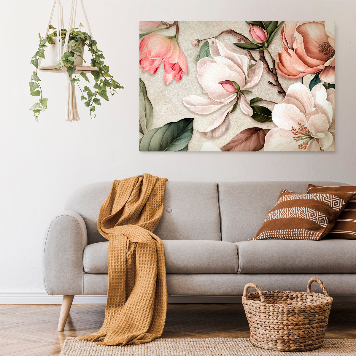 FLORAL GRACE Stampa su tela orizzontale