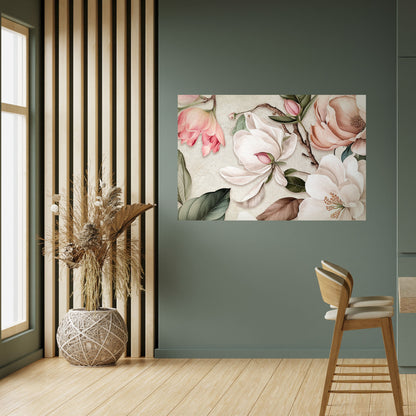 Poster orizzontale staccabile e attaccabile FLORAL GRACE