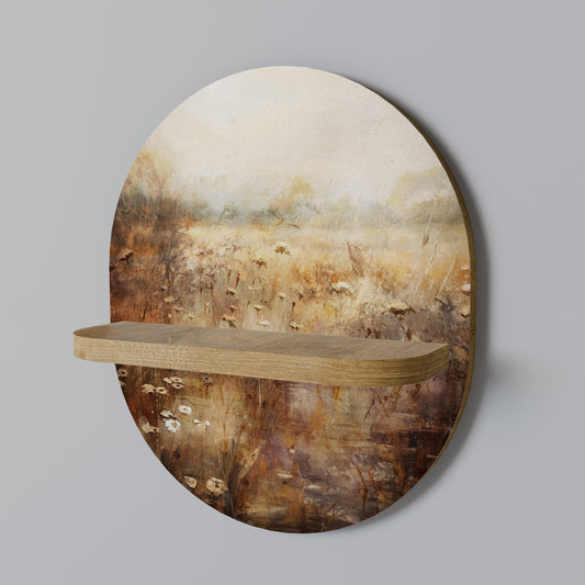 TRANQUIL FIELD Mensola ovale per opere d'arte in effetto rovere