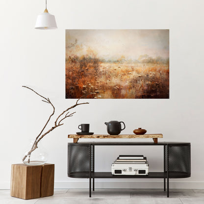 Poster orizzontale staccabile e attaccabile TRANQUIL FIELD