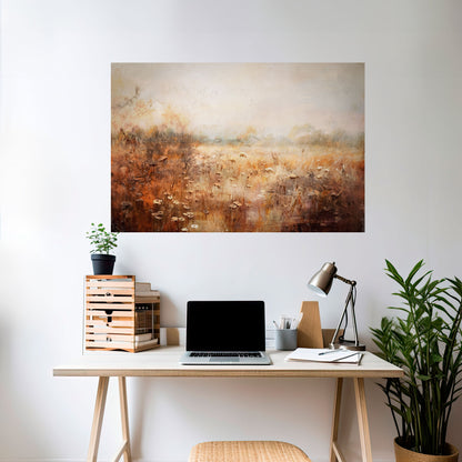 Poster orizzontale staccabile e attaccabile TRANQUIL FIELD