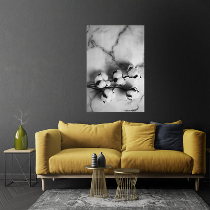 MONOCHROME COTTON DREAMS Stampa su tela verticale