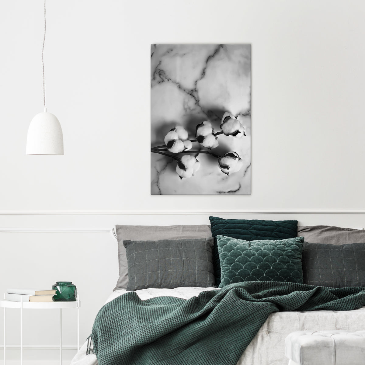 MONOCHROME COTTON DREAMS Stampa su tela verticale