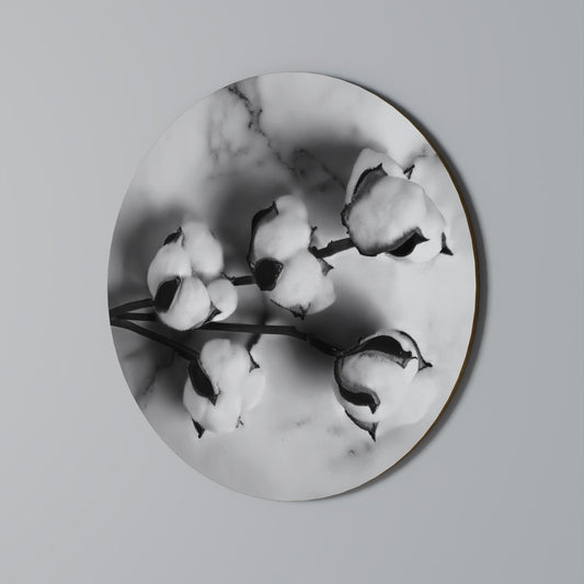 Arte murale rotonda MONOCHROME COTTON DREAMS