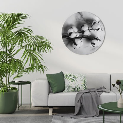 Arte murale rotonda MONOCHROME COTTON DREAMS
